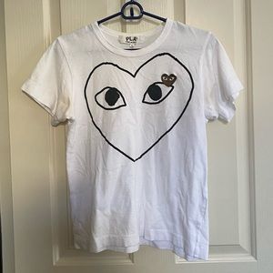 comme de garçons black heart shirt